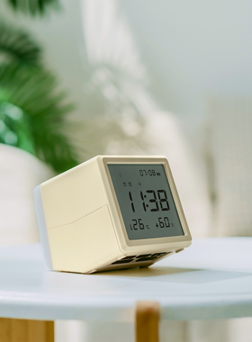 HBK跷板闹钟小夜灯桌面电子时钟卧室婴儿睡眠灯宿舍无极调光led灯