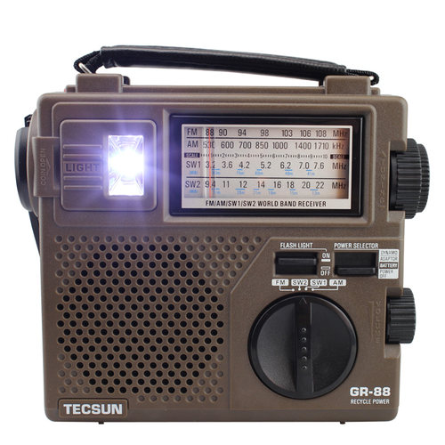 Tecsun/德生 GREEN-88手摇充电全波段收音机便携式老人半导体