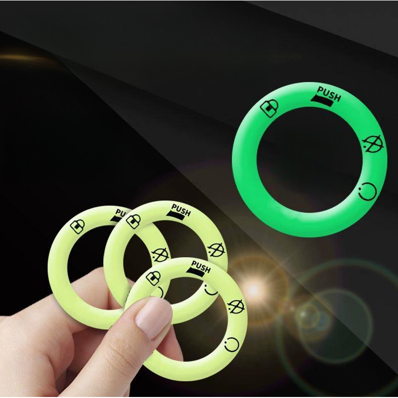 电动车夜光钥匙圈贴反光荧光超亮车贴永久钥匙孔电门圈发光圈防水
