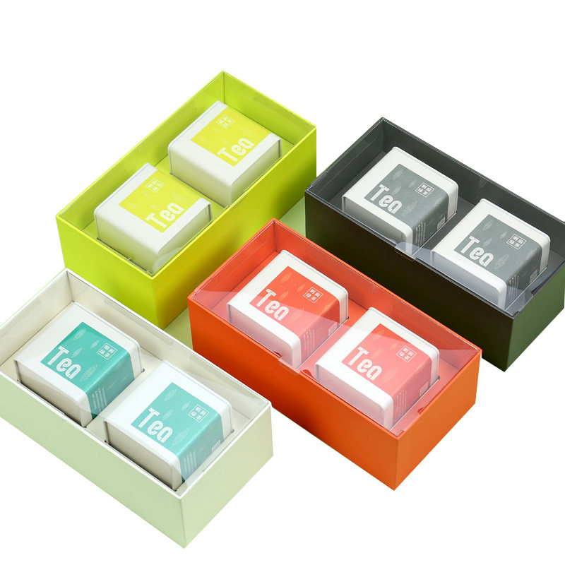 竹叶青茶叶包装盒龙井茶通用日照绿茶开窗透明礼盒250g两罐装定制