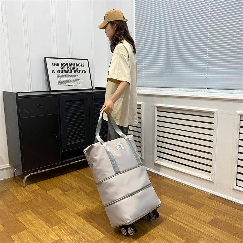 行李袋箱大托容量超大套拉杆带TUiszu9L轮子的旅行袋航空运包学可