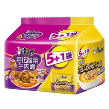 康师傅老坛酸菜牛肉面方便面金汤肥牛面泡面整箱批发袋装速食面