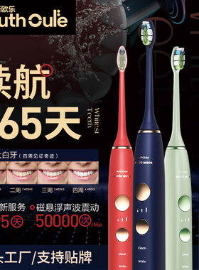 鲁斯欧乐360天续航声波震动电动牙刷杀菌消毒无线充电清洁
