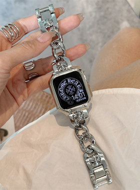 克罗心金属applewatch表带S8适用iwatchS9表带女苹果手表表带S10