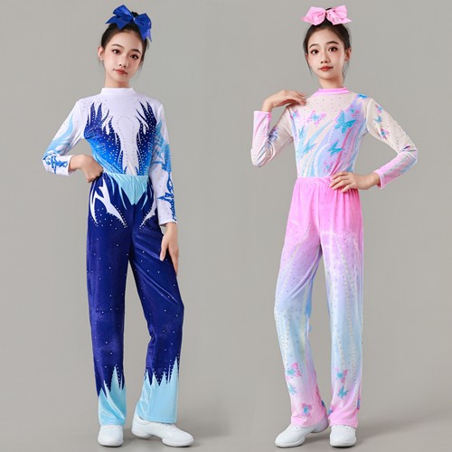 儿童有氧健身操演出服大众团体健身操竞技比赛服男女啦啦队表演服