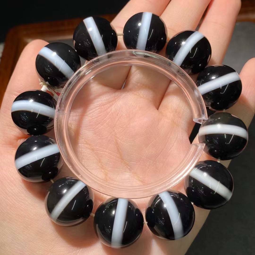 天然一线药师玛瑙手串18mm实白线缠丝天珠圆珠佛珠男女款手链,珠宝/钻石/翡翠,手饰,淘宝优惠券,粉丝福利购,淘宝优惠卷