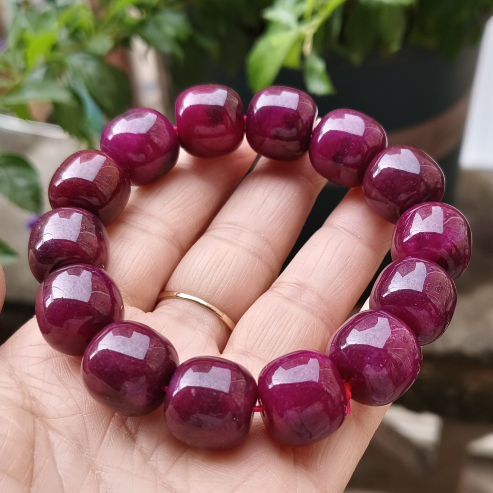 天然老矿 老油料 无加色无烧  红宝石 鸽血红红宝石 藏式桶珠手串,珠宝/钻石/翡翠,手饰,淘宝优惠券,粉丝福利购,淘宝优惠卷