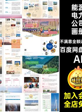 能源电力公司画册产品手册模板19P宣传画册19p新能源排版AI公司