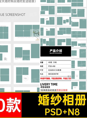 婚纱排版PSD N8感设计影楼高级时尚40款Y简约PSN相册