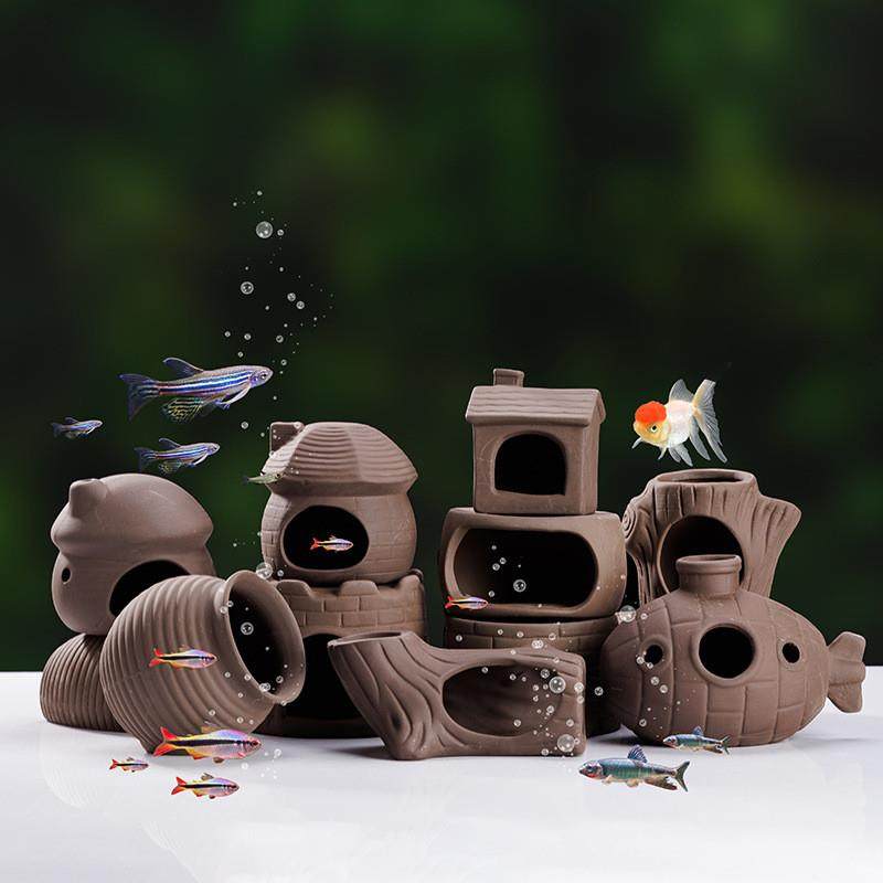 鱼缸造景小型躲避屋摆件小瓦罐金鱼迷你鹦鹉鱼产卵繁殖罐慈鲷,宠物/宠物食品及用品,造景/装饰,淘宝优惠券,粉丝福利购,淘宝优惠卷