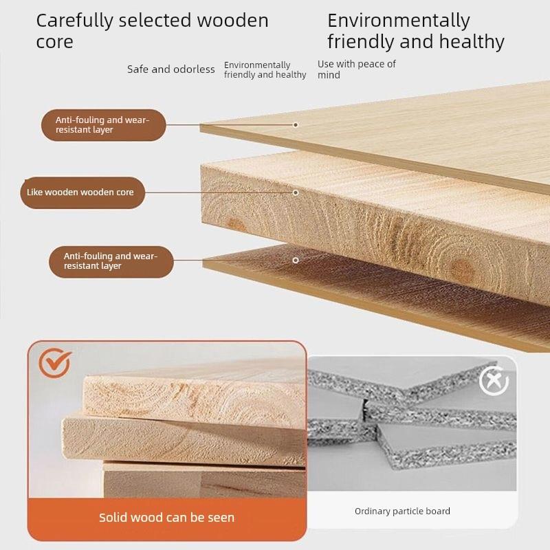全实木橡木衣柜厚背板生态板推拉门小户型儿童衣橱出租房移门衣柜