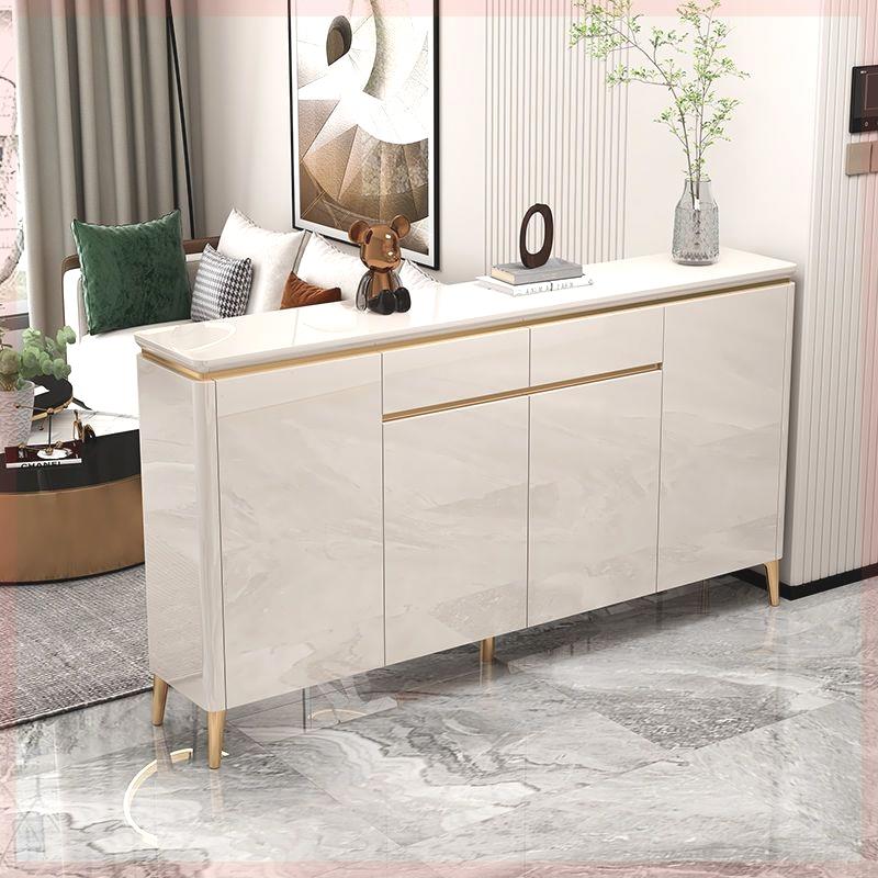 2024年新款鞋柜2024香槟奶油风亮光烤漆入户门口鞋柜进门玄关柜阳