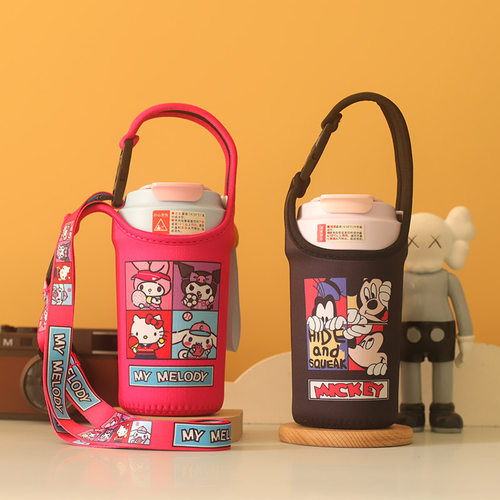 卡通手提斜挎便携杯套