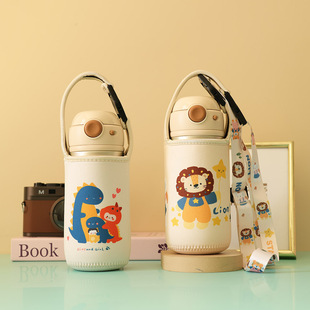 卡通时尚便携杯套适合SU泊尔500ML钛杯配件手提斜挎保护套