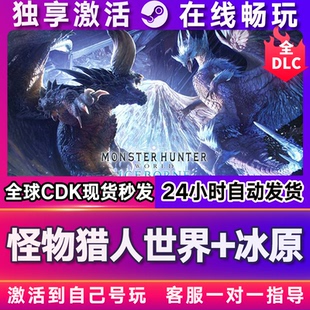 怪物猎人世界：冰原 steam游戏全球区国区激活码CDKEY兑换码电脑