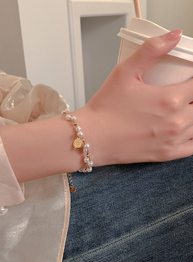 珍珠人像手链女2023新款小众设计感独特气质手串配饰轻奢百搭手饰