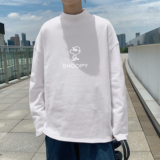潮牌秋季反光印花百搭半高领卫衣男港风打底衫WY406P35控48，男装卫衣，电商B220
