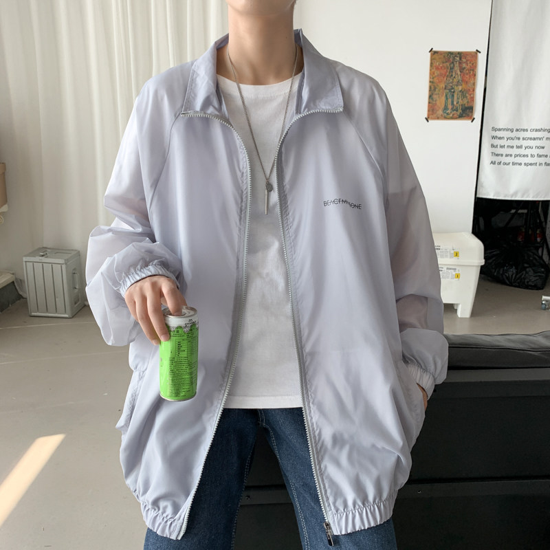 夏季防晒衣男学生薄款情侣外套男超薄大码宽松ins皮肤衣F6018P50,男装夹克,电商B220