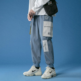 主推2023秋季工装裤休闲男女中性潮流四季运动束脚裤Z2004P45，男装休闲裤，电商B220