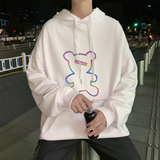 ！港风七彩反光卫衣男大码连帽宽松夜光上衣外套WY203P45，男装卫衣，电商B220