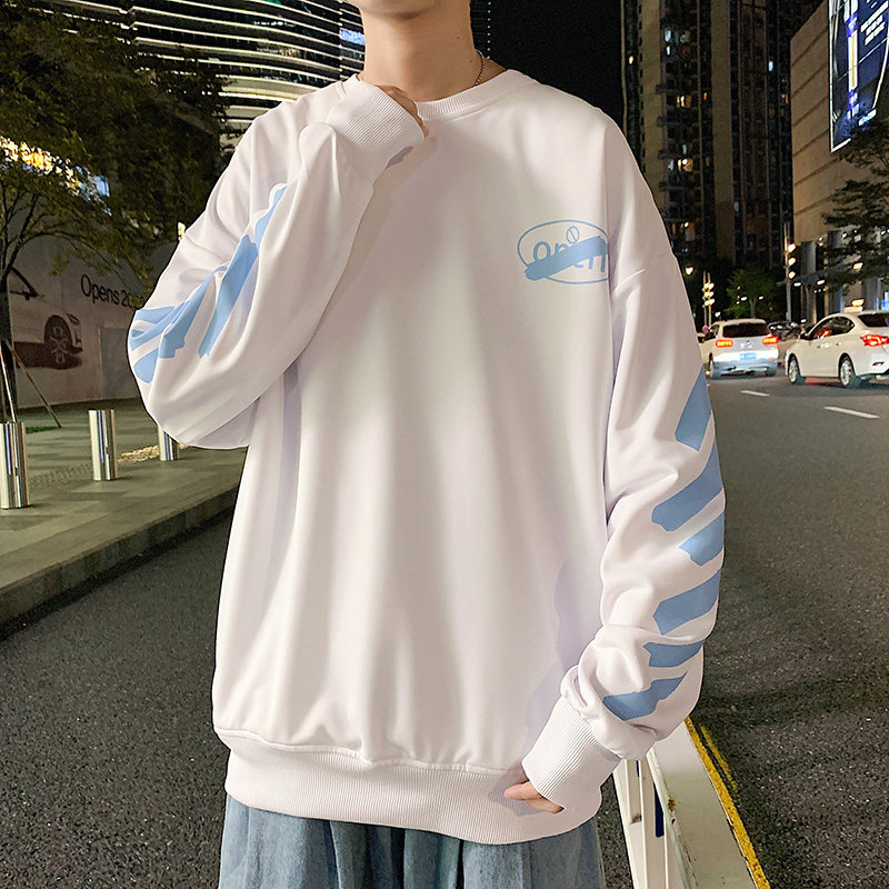 ！秋冬加绒加厚卫衣男圆领长袖潮牌保暖外套WY142P35加绒P45,男装卫衣,电商B220