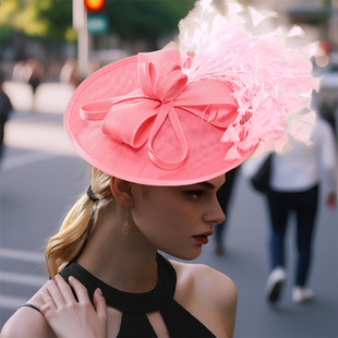 模特走秀夸张头饰舞台表演宴会礼帽节日派对女士帽饰fascinator