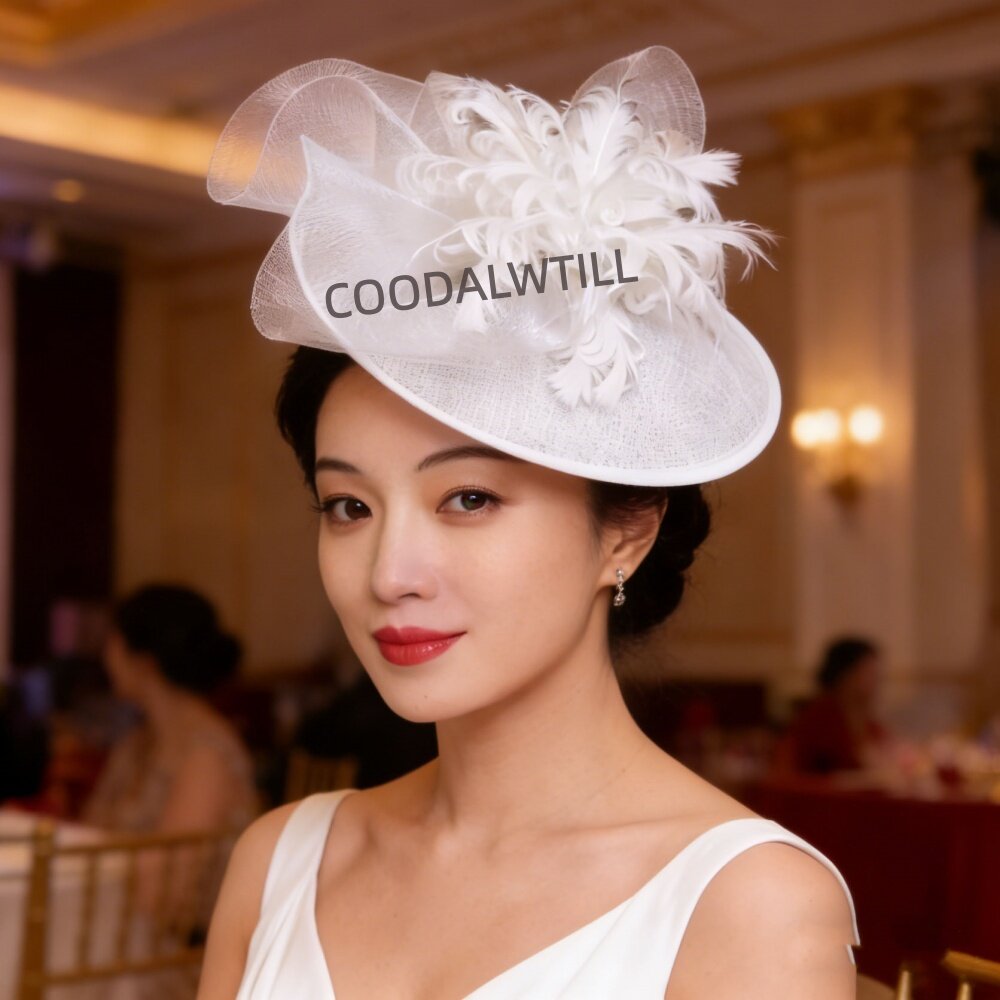舞台表演羽毛礼帽年会派对礼帽礼服穿搭发饰英伦风优雅晚宴发饰