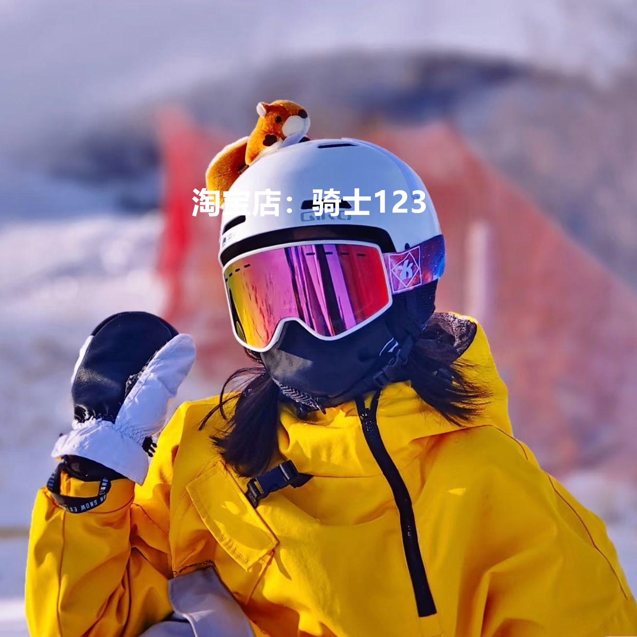 电动车可爱耳朵装饰滑雪头盔毛绒装饰品配饰摩托车配件机车通用