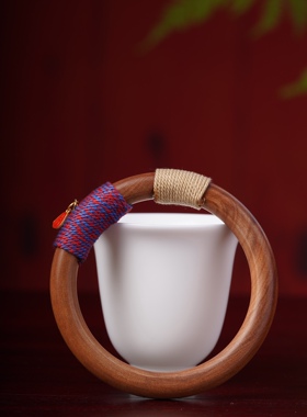 印度老山檀香民族风“吉祥”1.0手镯手工麻绳编织银祥云吊坠礼物