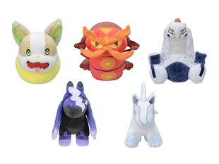 预售pokemon dolls来电汪 焚焰蚣 铝钢龙 雪暴马 灵幽马 毛绒公仔