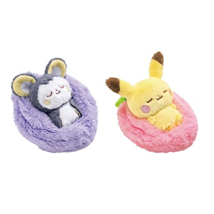 TAKARA TOMY口袋妖怪Poke Peace 皮卡丘 电飞鼠 香甜睡眠毛绒玩偶