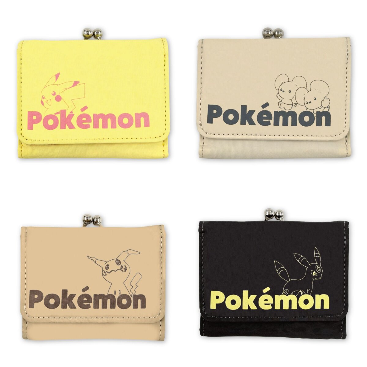 口袋妖怪 谜拟丘 一对鼠 月亮伊布 皮卡丘 3折钱包