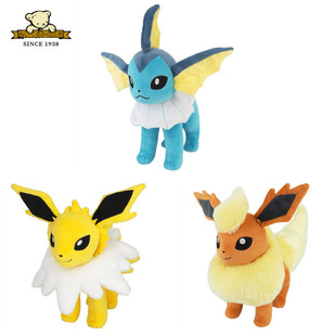 预售 三英贸易 伊布家族 水精灵 雷精灵 火精灵 M号 毛绒玩偶公仔