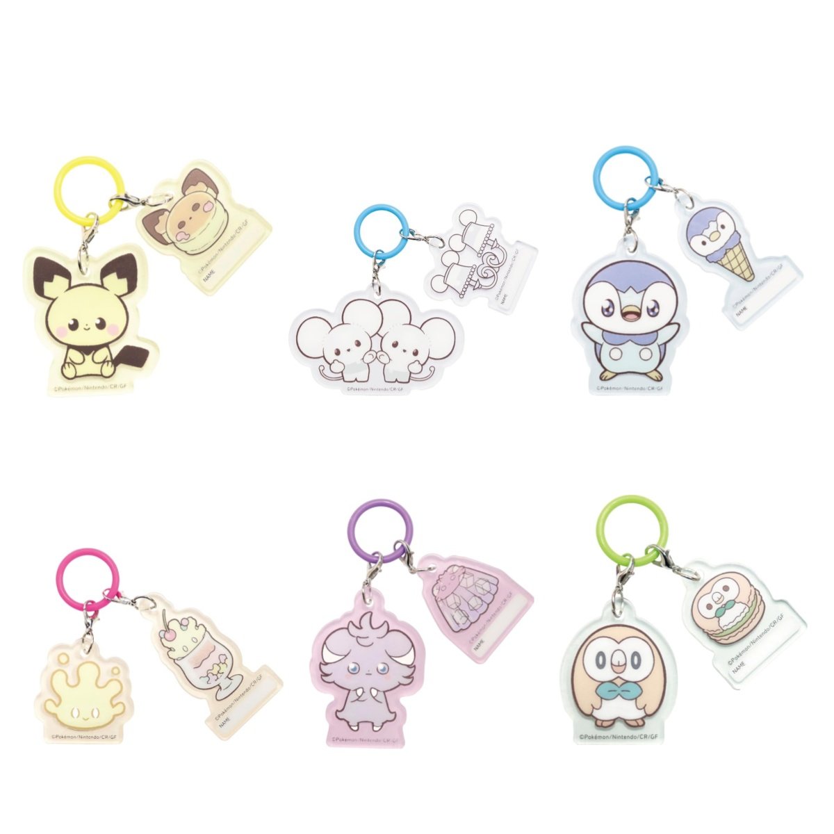 口袋妖怪 Poke Peace系列 一对鼠 妙喵 木木枭 波加曼 雨伞挂件