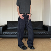 型宽松百搭A字型做旧cleanfit潮原牛裤 YORAINBOW 早春微喇2021m版