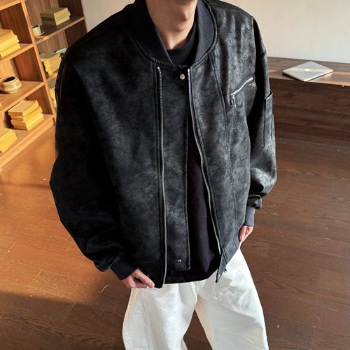 YORAINBOW 秋冬chic高级外套酷飒通勤松弛感棒球服男夹克cleanfit