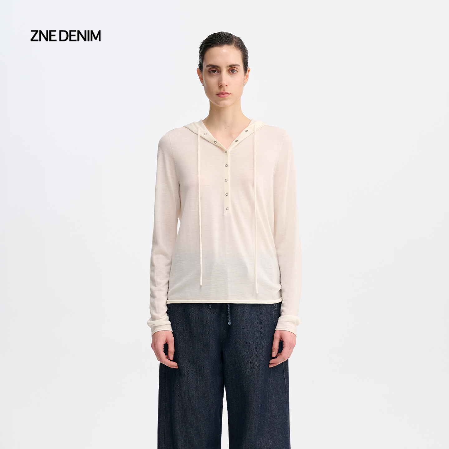 ZNE氛围感扬子纱针织春夏连帽衫MTZ672