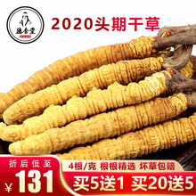 买5送1 那曲野生冬虫夏草正品 4根/克西藏虫草礼盒装干货 非断草