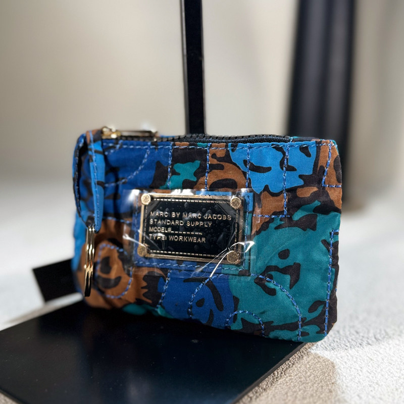 口红钥匙扣尼龙印花mj外贸锁匙包