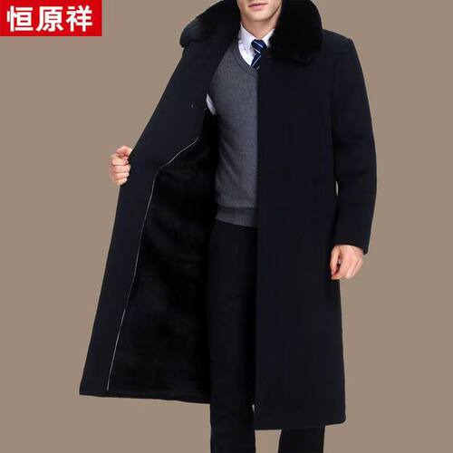 加长款棉衣加绒加厚中老年