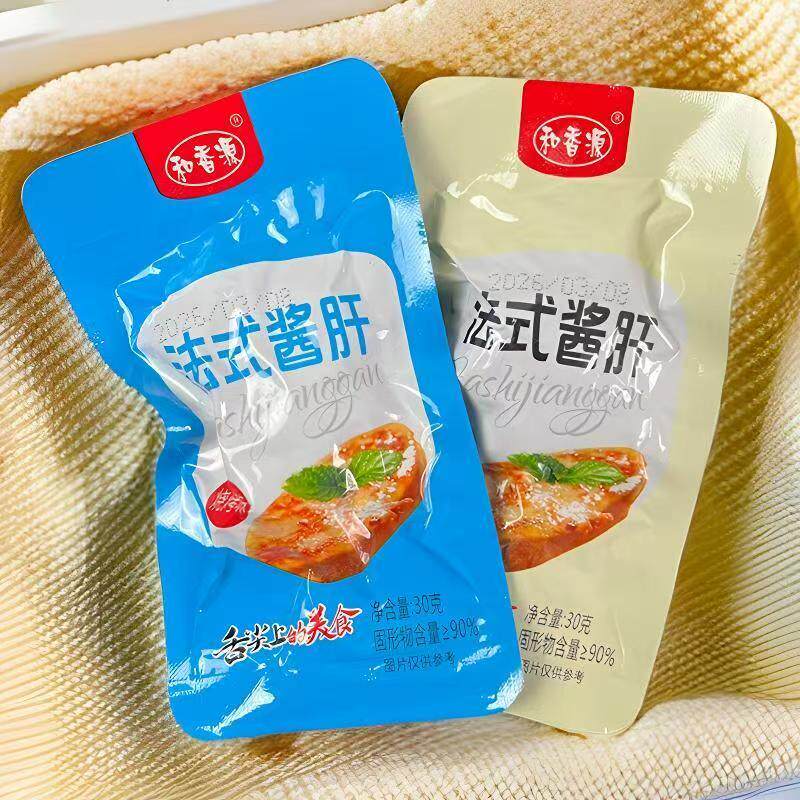 法式酱鸡肝30g/包甜辣烧烤味小包装开袋即食网红休闲零食批发整箱