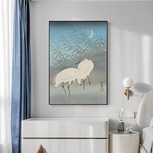 丹顶鹤仙鹤新中式中国风茶室书房装饰画房间卧室背景墙禅意挂画