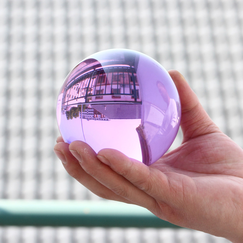 紫色水晶球k9人造水晶玻璃球实心玻璃珠摄影魔术杂耍