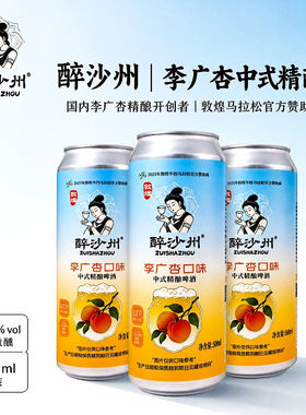 敦煌特产醉沙州李广杏啤酒果味酒