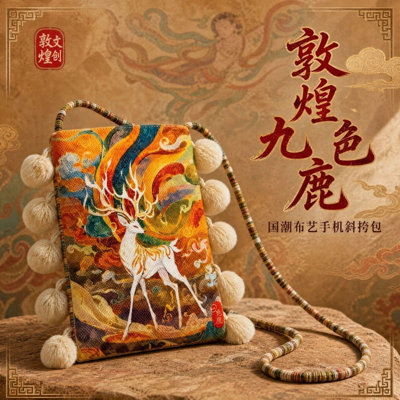 敦煌旅游伴手礼手机包斜挎小背包