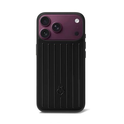 适用于2026日黑犬瓦铝镁合金苹果18promax手机壳rimowa行李箱18pro磁吸手机壳6.7寸新款时尚特别版保护套