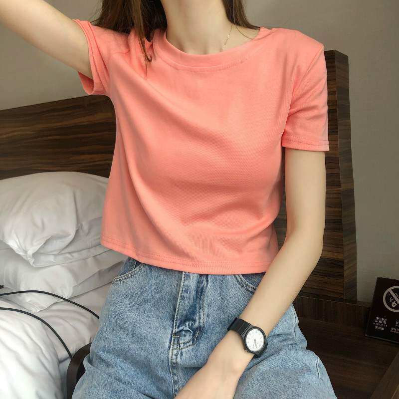 pinkycolor Short sleeved T-shirt summer Korean Edition 2020 new pattern white Self cultivation Show thin have cash less than that is registered in the accounts ins All-match coatin the Play mode/Anime/Periphery/cos/Board games ,  Cosplay Apparel/Props/Service ,  Cosplay Women  category - from Buy2taobao.com to provide professional Taobao agent buy service