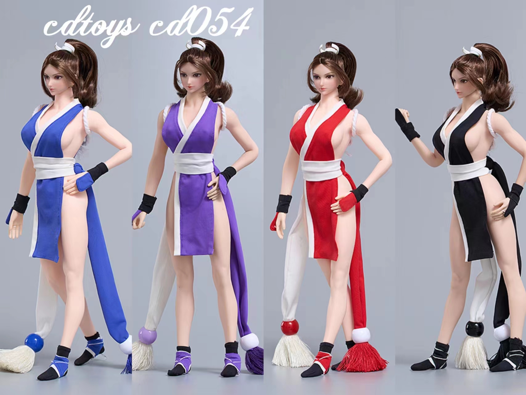 现货cdtoys cd054 1/6女兵人不知火舞cosplay服装 适合包胶女素体