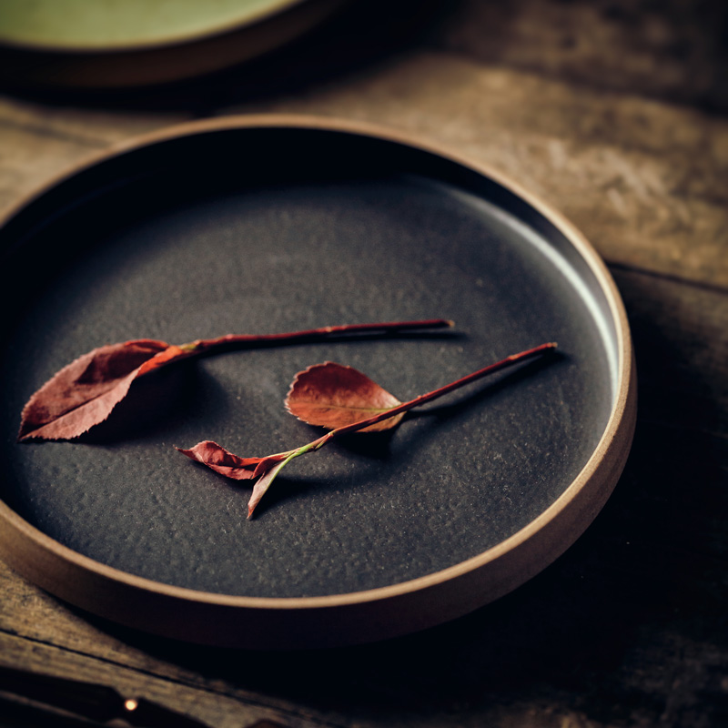 平盘简约复古牛排粗陶刺身茶点