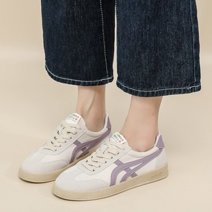 休闲时尚透气德训鞋子女2023年夏季新款薄款平底休闲板鞋小白鞋潮